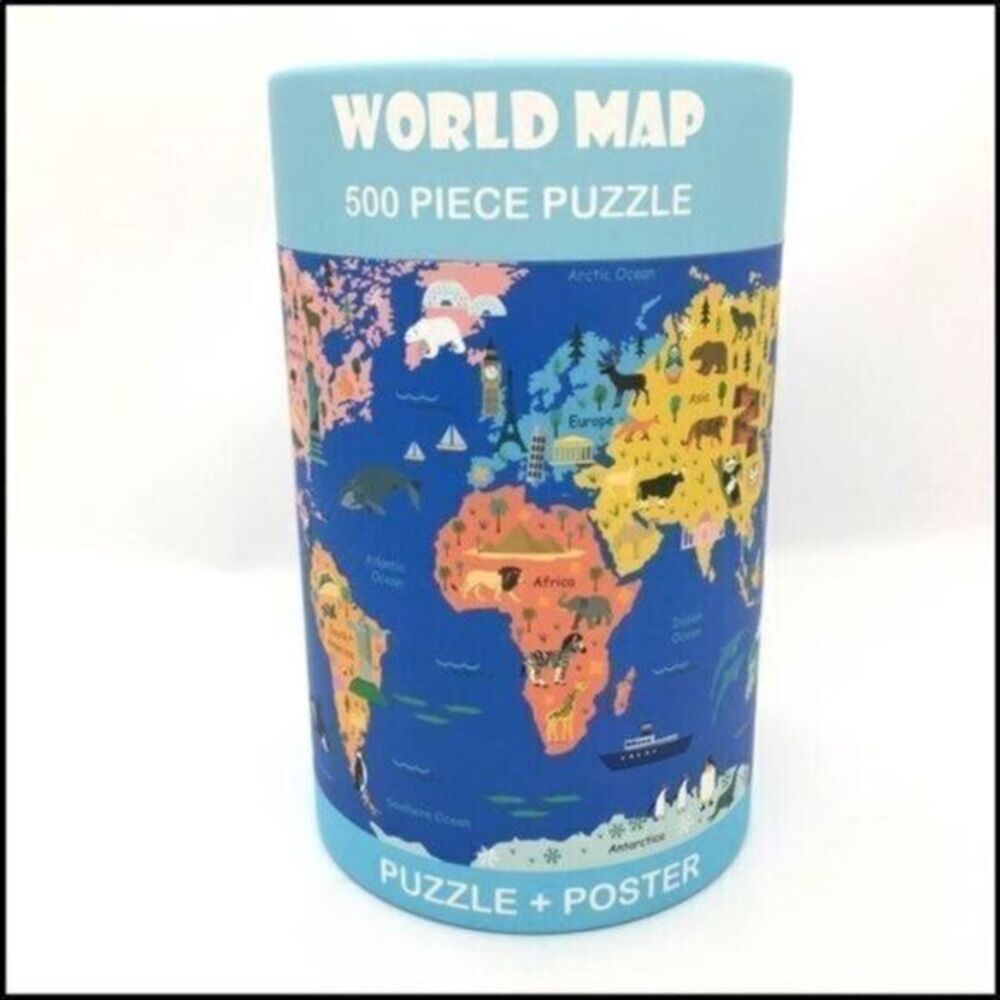 World Map 500 Piece Puzzle NEW